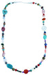 Sterling Silver Multicolor Bead Treasure Necklace SX114673
